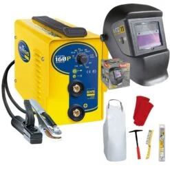 GYS MMA Inverter Schweißgerät GYSMI 160 P 013360 + Schweißhelm + Viel Zubehör