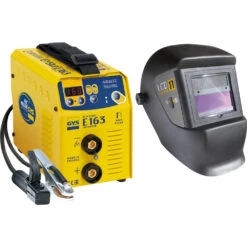 GYS GYSMI E163 E Hand MMA Elektroden Schweißgerät 013711 + Schweißhelm