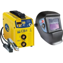 GYS GYSMI E163 E Hand MMA Elektroden Schweißgerät 013728 + Schweißhelm