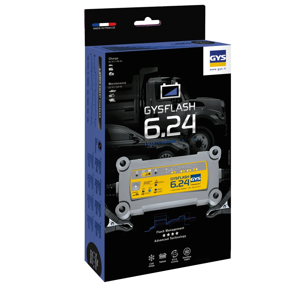 GYS GYSFLASH 6.24 6 24 029460 Batterieladegerät 6V 12V 24V Ladeerhaltung – Bild 6