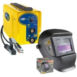 GYS Inverter Elektroden Schweißgerät GYSMI 200P 029965 + Schweißhelm LCD 11