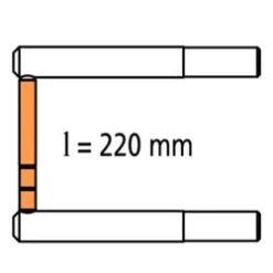 GYS Elektrodenarm RX2 X 2 - 8 Bar/300 DaN - LG 220 Mm + 2 Kappen - 051041