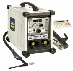GYS WIG Schweißgerät PROTIG 201 AC DC HF FV 063945 Mit WIG Brenner SR26DB 4m (ohne Druckminderer) Nachfolger Vom 011618