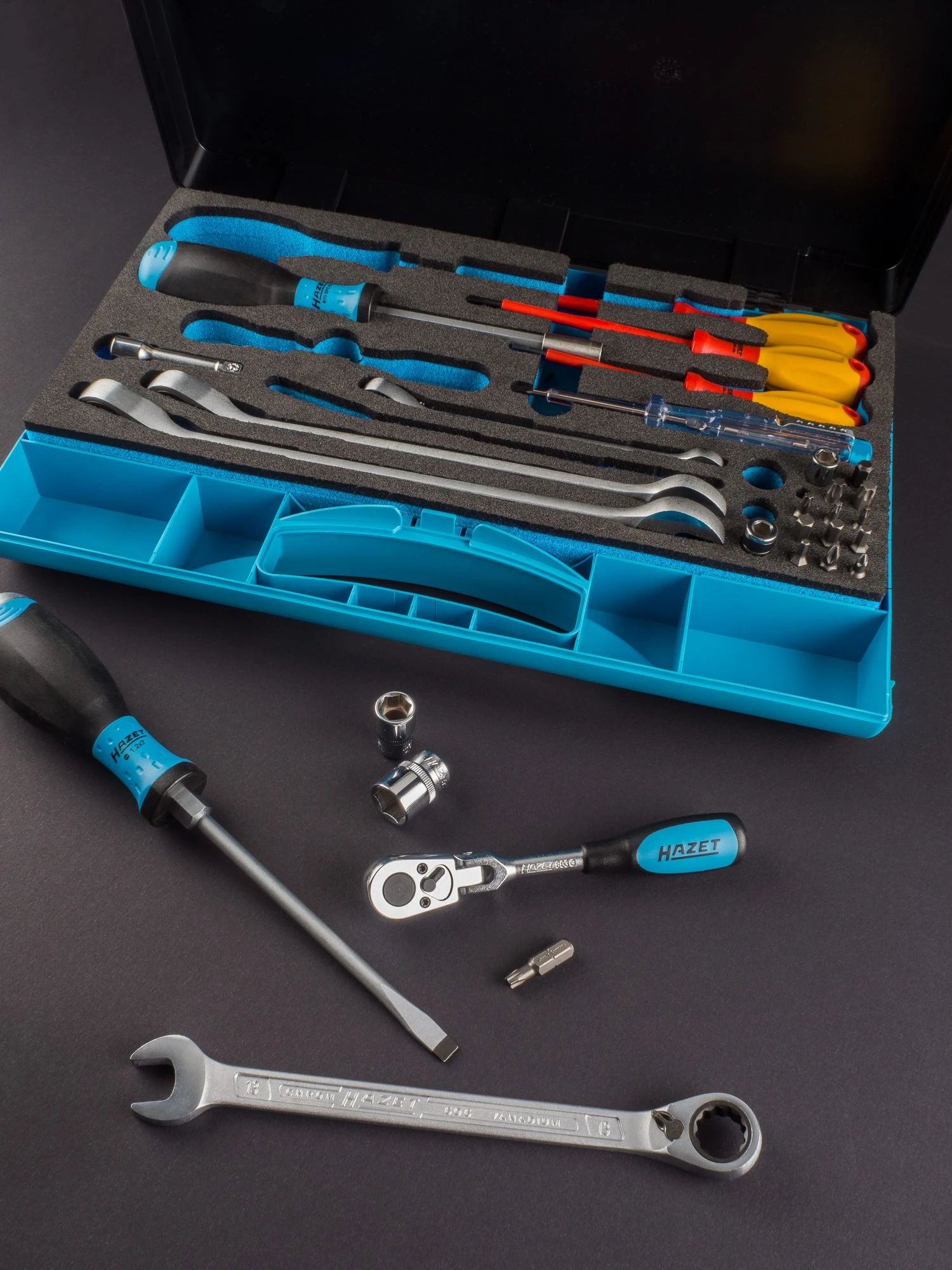 HAZET Werkzeug-Satz Sanitär Heizung Sechskant 6,3 1/4 Zoll 6,3mm 1/4 Zoll 29tlg 1520/29 – Bild 16