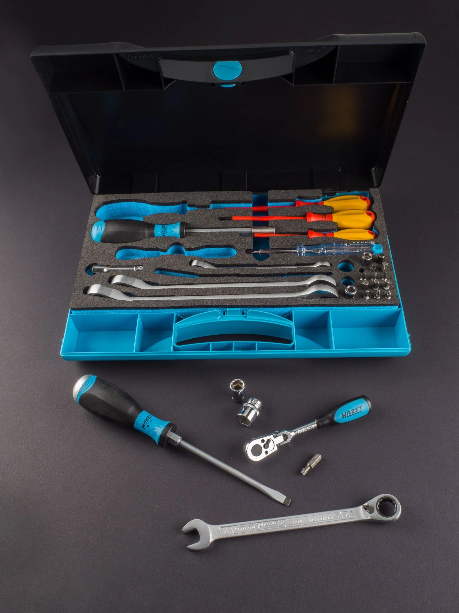 HAZET Werkzeug-Satz Sanitär Heizung Sechskant 6,3 1/4 Zoll 6,3mm 1/4 Zoll 29tlg 1520/29 – Bild 17