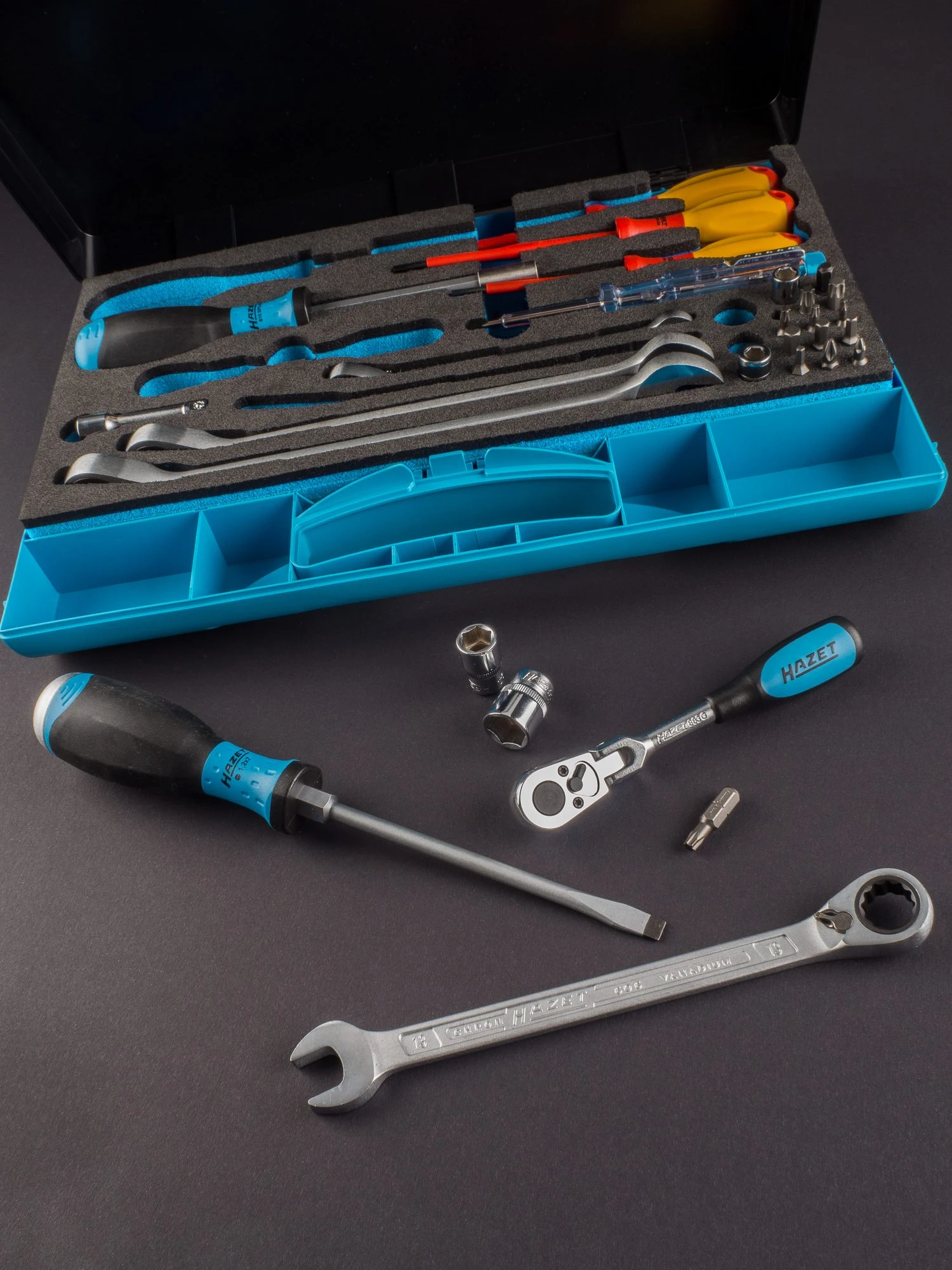 HAZET Werkzeug-Satz Sanitär Heizung Sechskant 6,3 1/4 Zoll 6,3mm 1/4 Zoll 29tlg 1520/29 – Bild 18