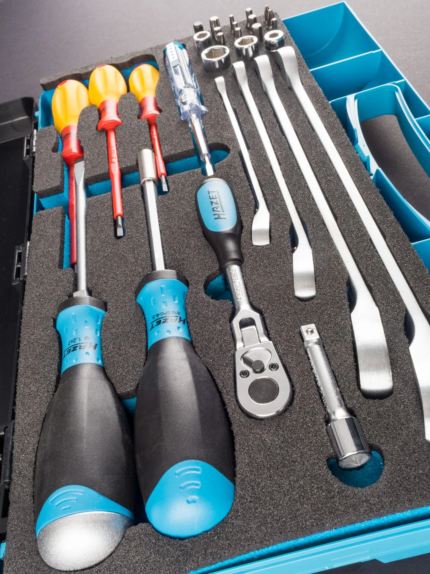 HAZET Werkzeug-Satz Sanitär Heizung Sechskant 6,3 1/4 Zoll 6,3mm 1/4 Zoll 29tlg 1520/29 – Bild 7