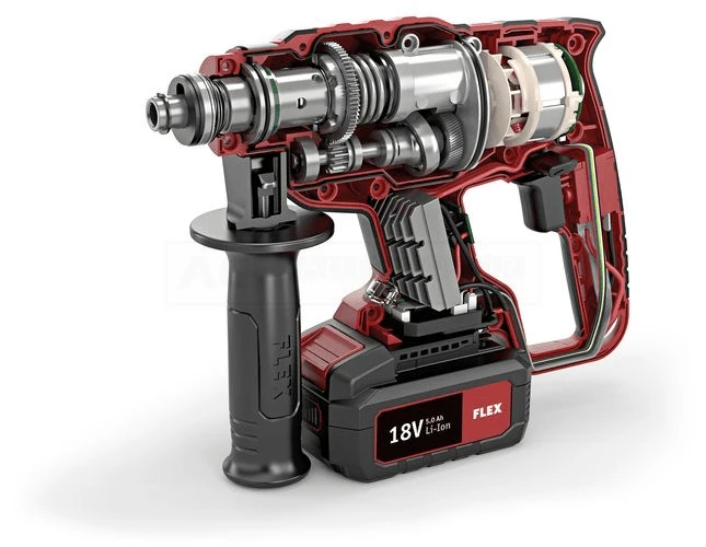 FLEX Akku Bohrhammer CHE 18 EC Set 461.768 2x Akkus 5Ah LG L-BOXX 18Volt – Bild 10