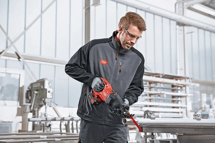 FLEX PACK Akku Bohrhammer Säbelsäge Schlagschrauber 3x Akku LG + Tasche – Bild 6