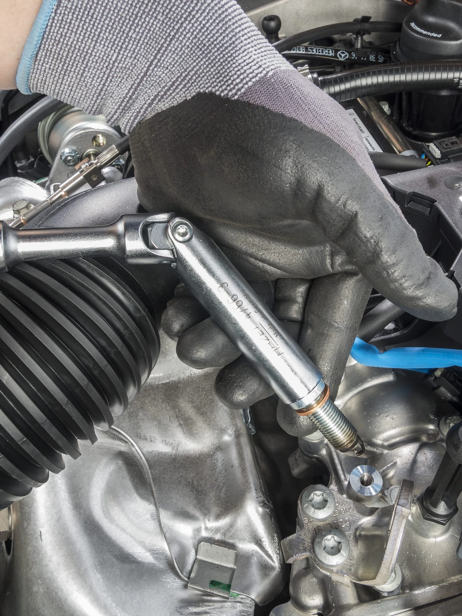 HAZET Zündkerzen-Schlüssel 10mm 3/8 Zoll Außen-Doppel-Sechskant 14 4766-3 – Bild 3