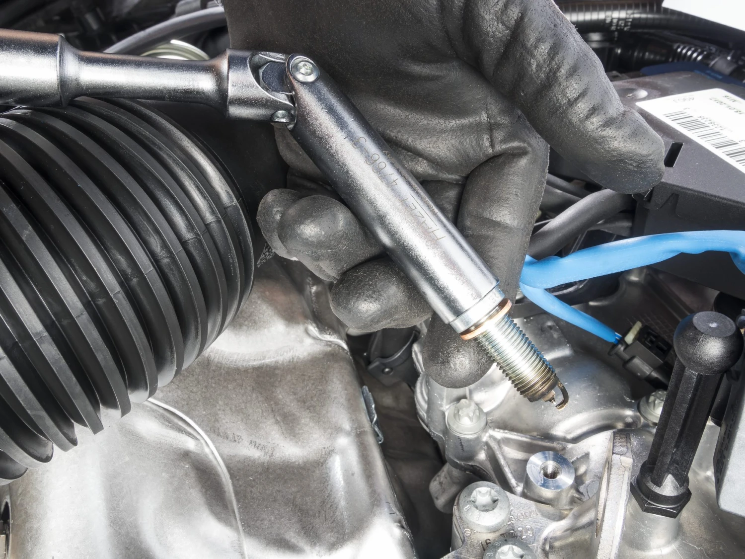 HAZET Zündkerzen-Schlüssel 10mm 3/8 Zoll Außen-Doppel-Sechskant 14 4766-3 – Bild 5