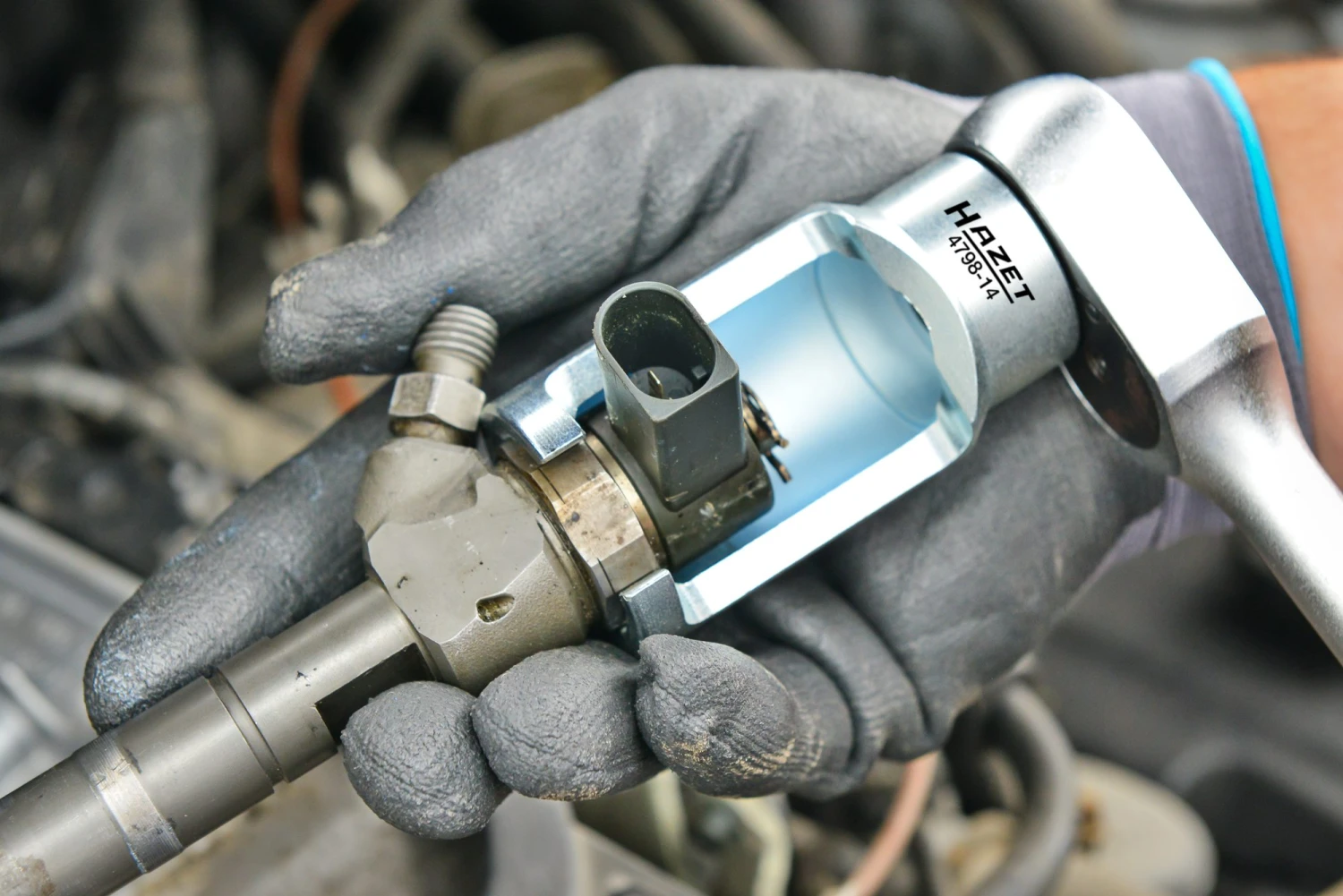 HAZET Injektor Steckschlüssel Bosch 30 mm 12,5mm 1/2 Zoll Außen-Sechskant 30 4798-14 – Bild 2