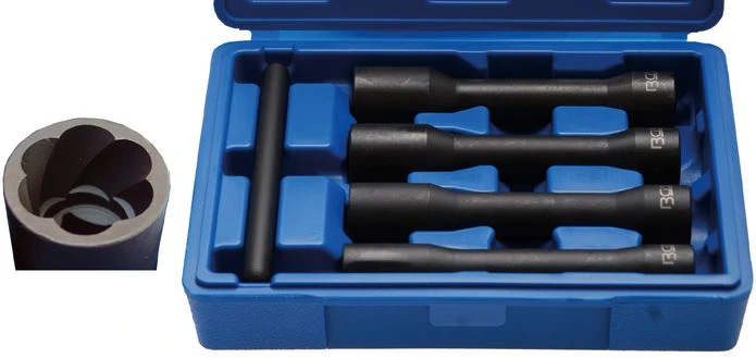 BGS Spezial-Steckschlüssel-Einsatz-Satz / Schraubenausdreher, Tief | 12,5 Mm (1/2") | SW 17 -22 Mm | 5-tlg. – 5262 – Bild 4