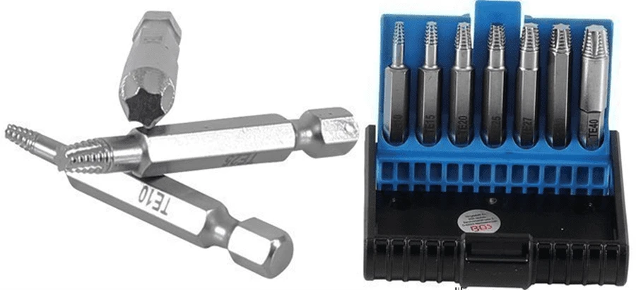 BGS Schraubenausdreher-Satz | Für Defektes T-Profil (für Torx) T10 - T40 | 7-tlg. – 5284