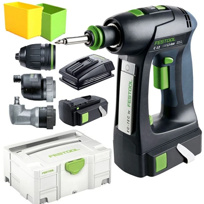 FESTOOL Akku-Bohrschrauber C 12 C12 Li 1,5 Set Im Systainer 10.8V 1.5Ah