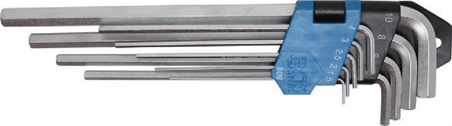 BGS Winkelschlüssel-Satz | Extra Lang | Innensechskant 1,5 - 10 Mm | 9-tlg. – 808