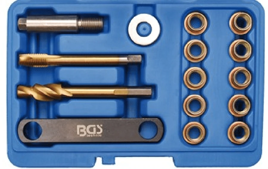 BGS Reparatur-Satz Für Bremsgewinde | Für VAG | M12 X 1,5 Mm | 15-tlg. – 8408