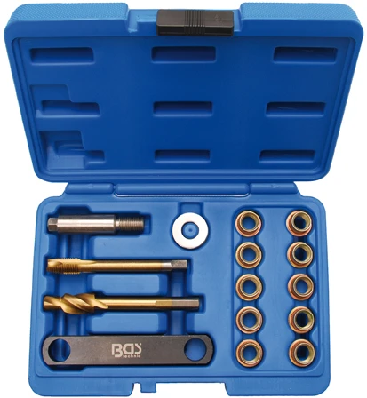 BGS Reparatur-Satz Für Bremsgewinde | Für VAG | M12 X 1,5 Mm | 15-tlg. – 8408 – Bild 3