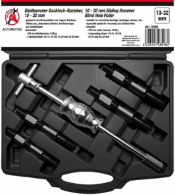 BGS DIY Grundloch-Innenlager-Abzieher-Satz Mit Gleithammer | 5-tlg. – 8598