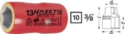 HAZET Steckschlüssel VDE 10mm 3/8 Zoll Außen-Sechskant-Tractionsprofil 9 880VDE-9