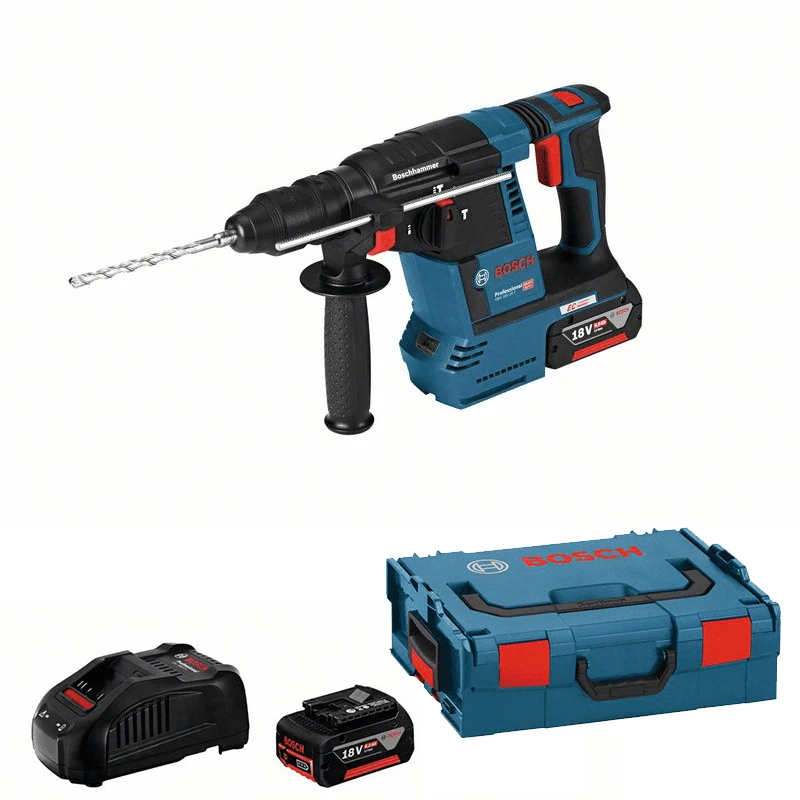 Bosch Akku Bohrhammer GBH 18V-26 F Mit SDS Plus Mit 2 X 5,0 Ah Li-Ion Akku L-BOXX 0611910007