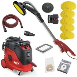 FLEX 405884 Giraffe GE 5 + 50 X Schleifpapier + Sicherheitssauger VCE 33 L AC