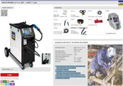 GYS MULTIPEARL 201 4 MIG MAG + WIG + E Hand Schweißgerät D31821 Im Set 065116