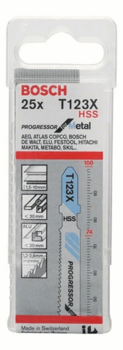 Bosch Stichsägeblatt T 123 XF Progressor For Metal 25er-Pack 2608638474