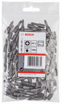 Bosch Schrauberbit Extra-Hart PZ 1 25 Mm 100er-Pack 2607001557