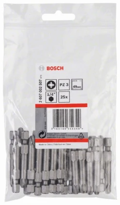 Bosch Schrauberbit Extra-Hart PZ 3 49 Mm 25er-Pack 2607002507