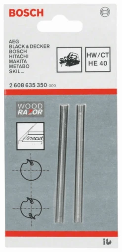 Bosch Hobelmesser Scharf Gerade HM 82 X 5,5 Mm 40° 2er-Pack 2608635350