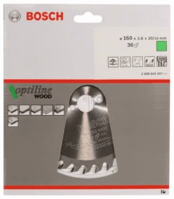 Bosch Kreissägeblatt Optiline Wood Für Handkreissägen 160 X 20/16 X 2,6 Mm 36 2608640597