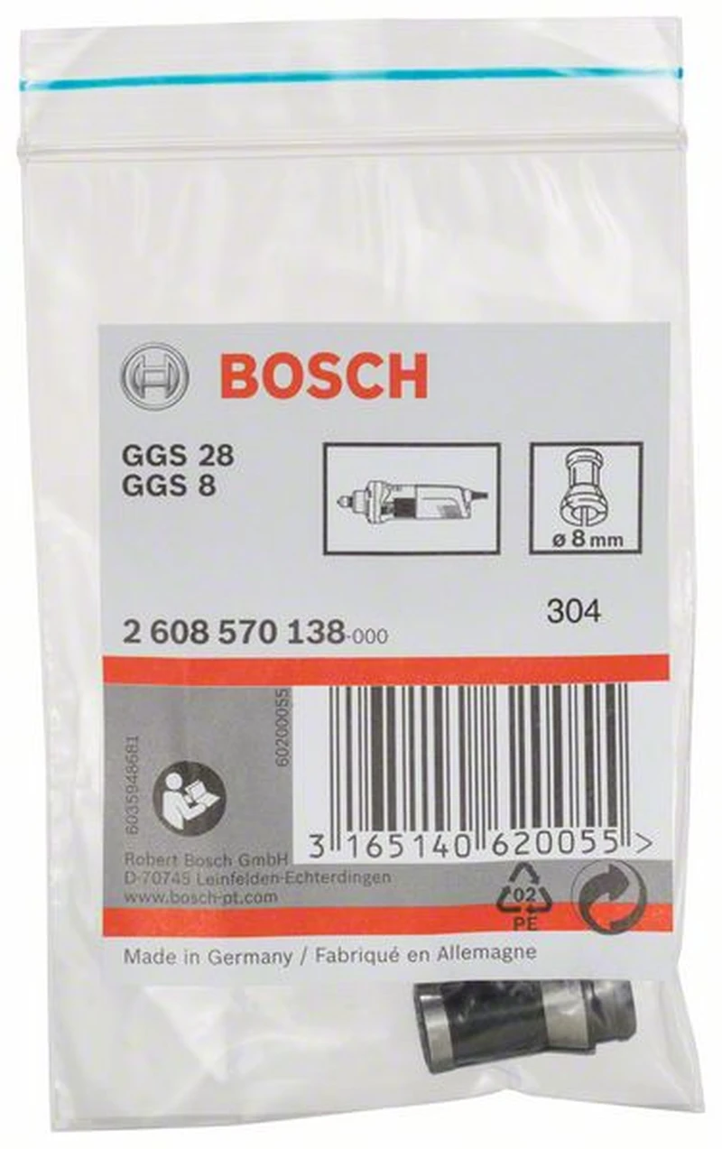 Bosch Spannzange Ohne Spannmutter 8 Mm Für Bosch-Geradschleifer 2608570138