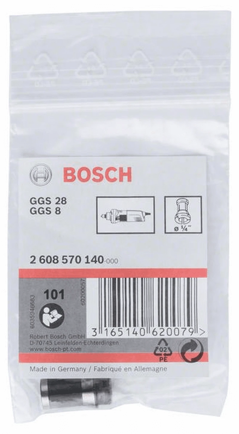 Bosch Spannzange Ohne Spannmutter 1/4" Für Bosch-Geradschleifer 2608570140 – Bild 2