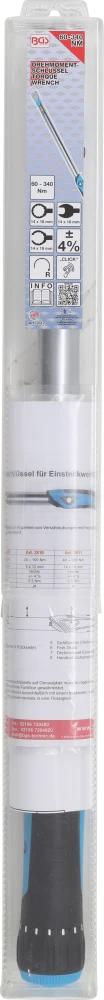 BGS Drehmomentschlüssel | 60 - 340 Nm | Für 14 X 18 Mm Einsteckwerkzeuge – 2812 – Bild 3