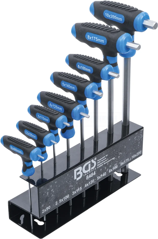 BGS T-Griff-Schlüssel-Satz | Innensechskant 2 - 10 Mm | 8-tlg. – 8484