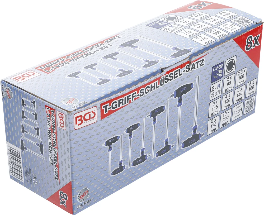 BGS T-Griff-Schlüssel-Satz | Innensechskant 2 - 10 Mm | 8-tlg. – 8484 – Bild 4