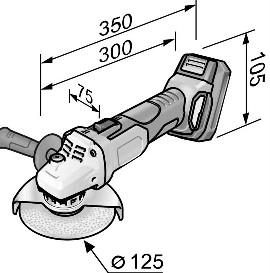 FLEX Akku Winkelschleifer 125mm L 125 18 EC 417.947 2x Akku LG L-BOXX 417.947 – Bild 2