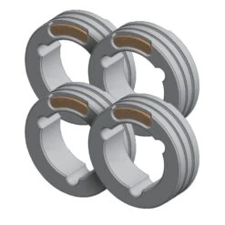 GYS 4 Drahtführungsrollen TWIN - Typ F - Ø1,2/1,6 Mm (orange/gelb) - Stahl - 061880