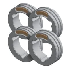 GYS 4 Drahtführungsrollen TWIN - Typ F - Ø 1,2/1,6 Mm (orange/gelb) - Alu - 061910