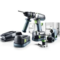 FESTOOL Akku-Schlagbohrschrauber QUADRIVE PDC 18/4 18-4 Li 5,2 Set XL