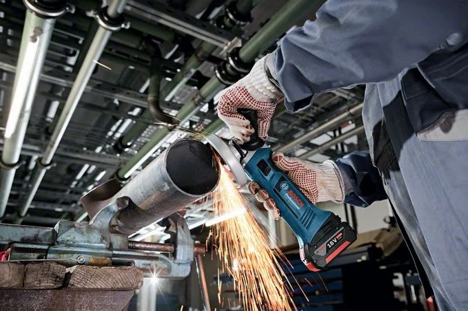 Bosch Akku Winkelschleifer GWS 18-125 V-LI Solo Version L-BOXX 060193A308 – Bild 2